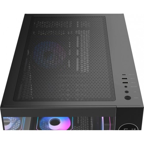 Корпус Ocypus Iota C70 BK ARGB ATX/mATX/mITX 2xUSB, Type-C, Черный, Iota-C70-BKD600XX-GL