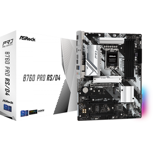 Материнская плата ASRock B760 PRO RS/D4 LGA1700 4xDDR4 4xSATA RAID 2xM.2 HDMI DP ATX