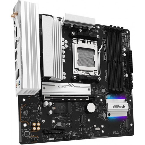 Материнская плата ASRock A620AM PRO RS WIFI AM5 4xDDR5 2xSATA3 RAID 3xM.2 Type-C HDMI DP WiFi6E mATX
