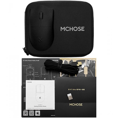 Мышь MCHOSE K7 Ultra White, Mouse MC-K7-11, Wireless, BT, USB