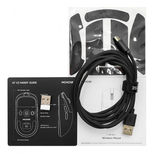 Мышь MCHOSE A7 V2 Ultra Plus, White, Mouse MC-A7V2-10, Wireless, BT, USB