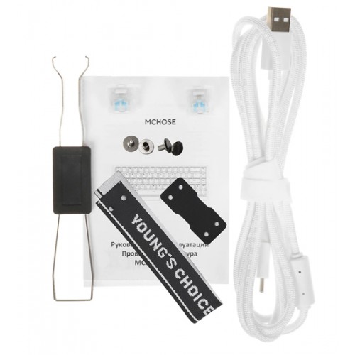 Клавиатура USB, MCHOSE Ace 68 White, Ice Blue Magnetic Switch, KeyBoard MC-Ace68-15, wired