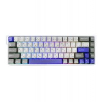 Клавиатура USB, Aula WIN68 , Серый+белый+синий, Keyboard AULA Magnetic, Gray Wood switch, 68 keys EN/RU, wired, Grey+White+Blue