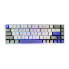 Клавиатура USB, Aula WIN68 , Серый+белый+синий, Keyboard AULA Magnetic, Gray Wood switch, 68 keys EN/RU, wired, Grey+White+Blue