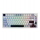 Клавиатура USB, Aula S75 Pro Light Синий+белый+черный+пурпурный, KeyBoard Bluetooth, BT/2.4 GHz/80 keys, EN, Blue+White+Black+Purple