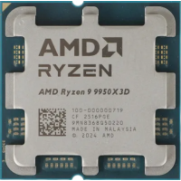 Процессор AMD Ryzen 9 9950X3D2, AM5, 4.3GHz base 5.6GHz Turbo, 192Mb L3 Dual 3D V-Cache, 16C/32T, 100-000001978, TRAY