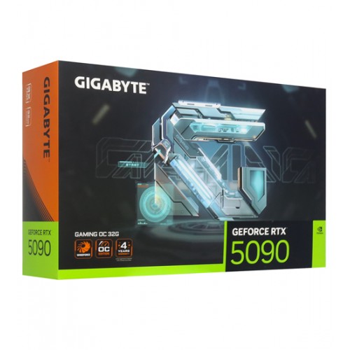 Видеокарта Gigabyte RTX 5090 Gaming OC [GV-N5090GAMING OC-32GD], 32 GB, GPU NVIDIA,, HDMI/3DP,GDDR7/512-bit, [GV-N5090GAMING OC-32GD]