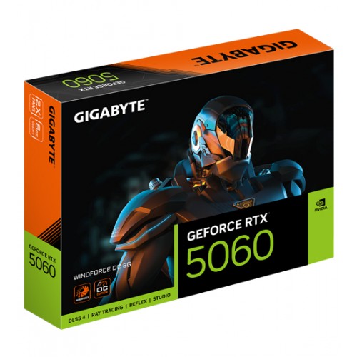Видеокарта Gigabyte RTX 5060 WINDFORCE OC MAX V2 [GV-N5060WF2MAX OCV2-8GD], 8 GB, GPU NVIDIA, WINDFORСE HDMI/3DP, GDDR7/128bit, [GV-N5060WF2MAX OCV2-8GD]
