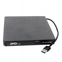 Внешний оптический привод Gembird DVD-USB-03, Черный, Ext DVD&plusmn;R/RW/-RAM,&plusmn;R9, CD-R/RW, USB3.0, black, box