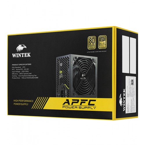 Блок питания ATX Wintek WT-550 V2, 550W, 80 Plus Bronze , black, Power supply