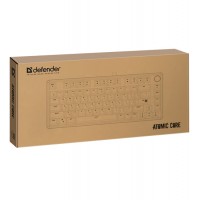 Клавиатура USB, Defender  AtomicCore GK-363, KeyBoard BT/2.4 GHz wireless, 1.5m cable white, (45363)