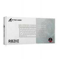 Клавиатура USB, Attack Shark R82 HE White, белый, KeyBoard Magnetic switch, Wired USB-C, 8KHz, White