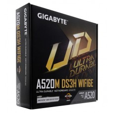 Материнская плата Gigabyte A520M DS3H WF6E, MB Socket AM4, MATX, AMD A520 (DP+HDMI) 4DDR4, PCIx16, PCIx1