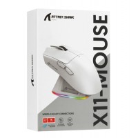 Мышь ATTACK SHARK X11 White, белый, Mouse Optical 22000 dpi, BT/2.4GHz/USB, White