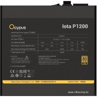 Блок питания Ocypus 1200W, Iota P1200, Full Modular, 80+ GOLD, 91%, Черный, Iota-P1200-G1FFBK024X-EU
