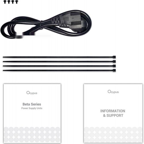 Блок питания Ocypus  500W, Beta P500, Non modular, ATX, КПД 80%, Черный, Beta-P500-N1HDBK024X-EU