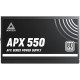 Блок питания Montech  550W, APX 550W, Non Modular, ATX, 80+ WHITE, КПД 90%, Fan 120mm, Черный