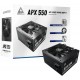 Блок питания Montech  550W, APX 550W, Non Modular, ATX, 80+ WHITE, КПД 90%, Fan 120mm, Черный