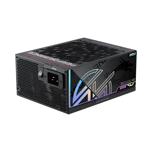 Блок питания MSI 1300W, MPG Ai1300TS PCIE5, Full Modular, ATX, 80+ TITANIUM, >94%, Fan 135mm, Черный