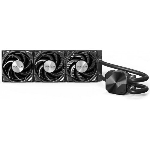 Водяное охлаждение для CPU Montech HyperFlow Silent 360 (B) TDP 350W 3x120 115x-1851/AM3-AM5 Black