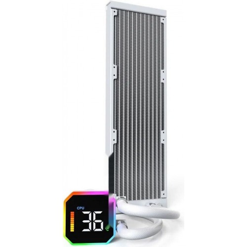 Водяное охлаждение для CPU Montech HyperFlow Digital 360 (W) TDP 350W 3x120 115x-1851/AM3-AM5 White