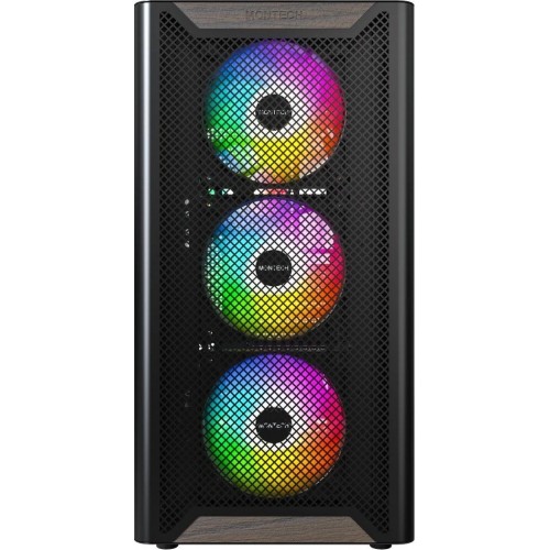 Корпус Montech XR Wood (B) ATX/Micro-ATX/Mini-ITX 2xUSB3.0 1xType-C 1xAudio 1xMic Черный