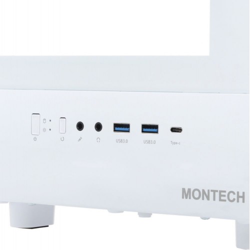 Корпус Montech XR (W) ATX/Micro-ATX/Mini-ITX 2xUSB3.0 1xType-C 1xAudio 1xMic Белый