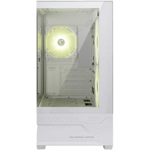 Компьютерный корпус MSI MAG PANO M110R WHITE mATX/Mini-ITX, 1xUSB-A, 1xType-C, 1xAudio, 1xMic, mATX
