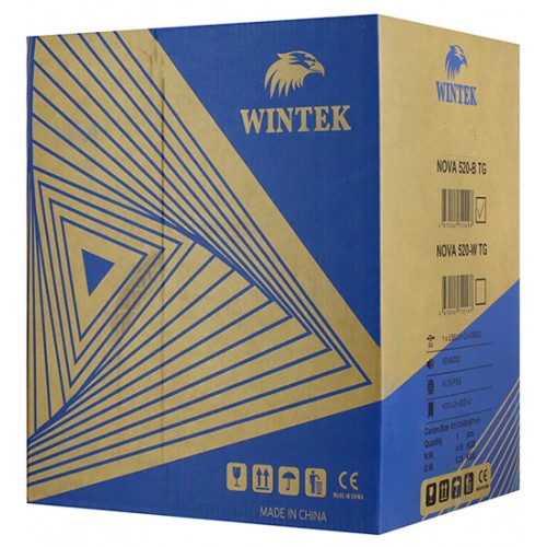 Корпус mATX mini tower Wintek, Nova 520-B TG, (без БП), Black, Case