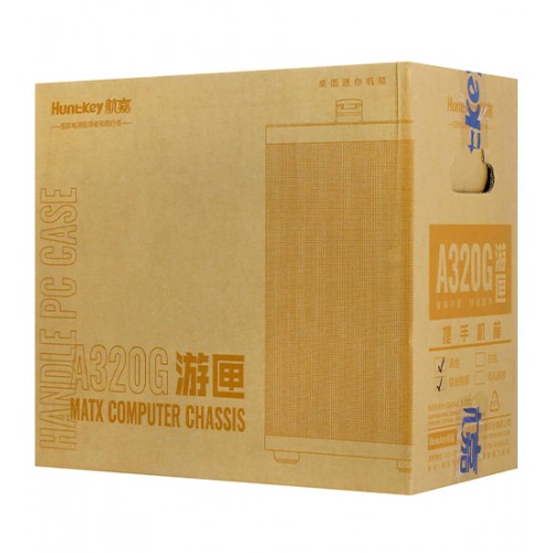 Корпус MATX midi tower Huntkey, A320G (без БП), white, Case