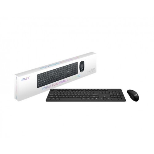 Комплект Клавиатура + Мышь MSI FORGE K200 W COMBO/104 кл RU/EN/USB2.0/5кн. мышь/DPI1600/ /Черный