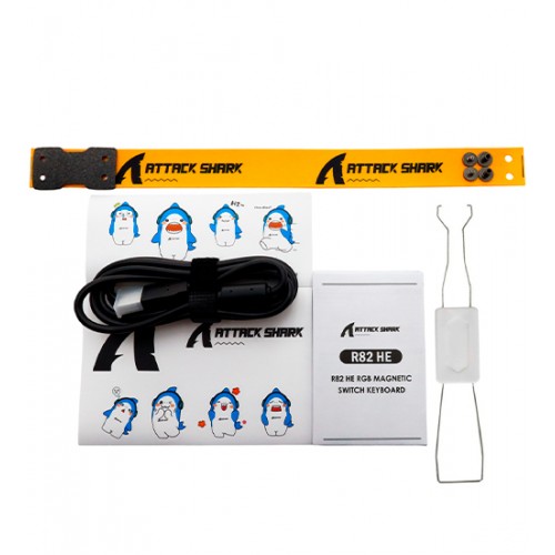 Клавиатура USB, Attack Shark R82 HE moonlight night, лунная ночь, KeyBoard Magnetic switch, Wired USB-C, 8KHz, moonlight