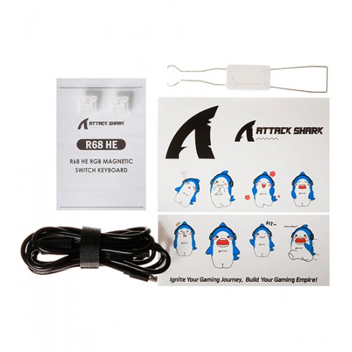 Клавиатура USB, Attack Shark R68 HE Ink Shade, KeyBoard mechanical, USB-C