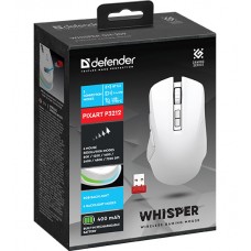 Мышь Defender Whisper GM-209, Черный, Mouse USB,White (52208)