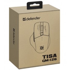 Мышь Defender Tisa GM-126, Белый-синий, Mouse USB, 400mAh, 1600dpi, Type-C/2.4Hz/BT White-blue, (52126)