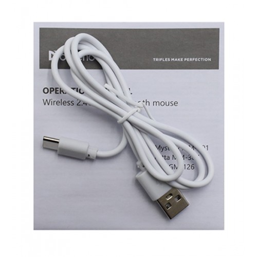 Мышь Defender Tisa GM-126, Белый-синий, Mouse USB, 400mAh, 1600dpi, Type-C/2.4Hz/BT White-blue, (52126)