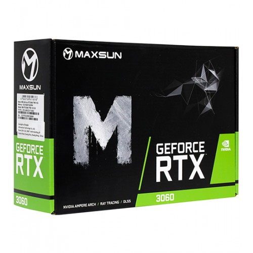 Видеокарта MaxSun RTX 3060 [MS-RTX3060 TRB 12G], 12 GB, GPU NVIDIA,, 3DP/HDMI, GDDR6/192-bit, [MS-RTX3060 TRB 12G]