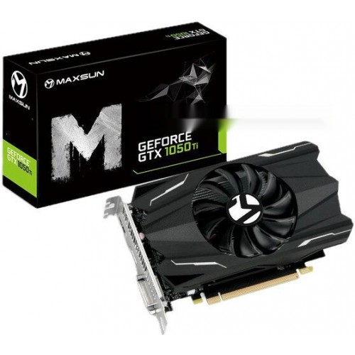 Видеокарта  MaxSun GTX 1050 TI [MS-GTX1050Ti TF 4G], 4 GB, GPU NVIDIA, DVI/HDMI/DP, GDDR5/128bit, [MS-GTX1050Ti TF 4G]