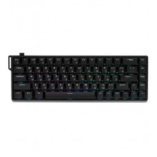 Клавиатура USB, Aula WIN68HE , Black+Black Keycaps, Keyboard AULA Magnetic, Gray Wood switch, 68 keys EN/RU, wired