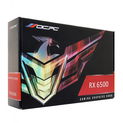 Видеокарта OCPC RX 6500 [OCVARX6500G4D6XM2K], 4GB, GPU AMD, 4 GB, HDMI/DP, GDDR6/64bi, [OCVARX6500G4D6XM2K]
