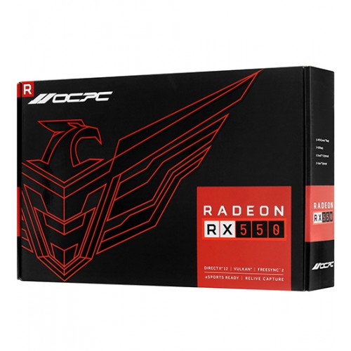 Видеокарта OCPC RX 550 XR [OCVARX550G4XR], 4 GB, GPU AMD, HDMI/DP/DVI, GDDR5/128bit, [OCVARX550G4XR]