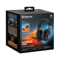 Гарнитура Defender Horror PRO, Garnitura BT/2.4G, 20-20000Hz, 109dB,32 ohm (62650), Black