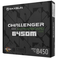 Материнская плата MaxSun Challenger B450M, MB Socket AM4, MATX, AMD B450 (VGA+HDMI), 2DDR4, PCIx16, PCIx1