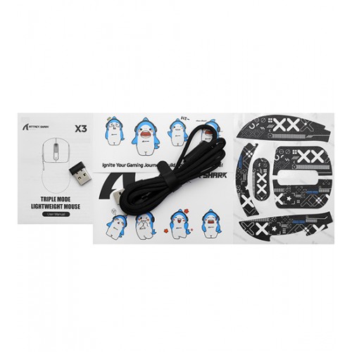 Мышь ATTACK SHARK X3 Black, черный, Mouse Optical 26000 dpi, BT/2.4GHz/USB, Black