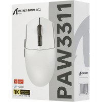 Мышь ATTACK SHARK G3 White, Белый, Mouse Optical 25000 dpi, BT/2.4GHz/USB, White