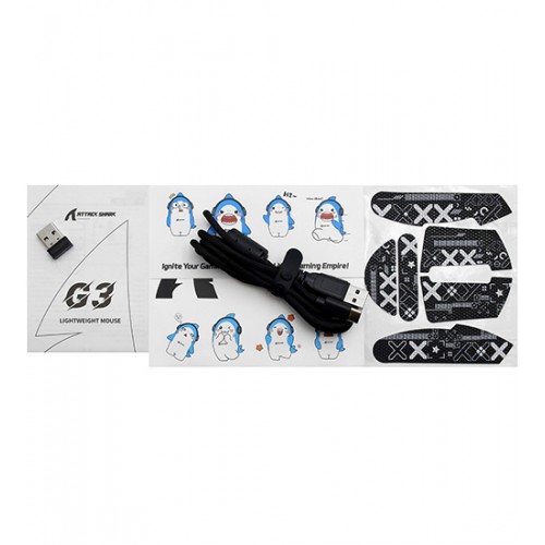 Мышь ATTACK SHARK G3 Black, черный, Mouse Optical 25000 dpi, BT/2.4GHz/USB, Black