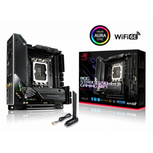 Материнская плата ASUS ROG STRIX Z690-I GAMING WIFI, LGA1700 2xDDR5 4xSATA3 RAID 2xM.2 HDMI M-ITX