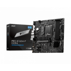 Материнская плата MSI PRO B760M-P DDR4 LGA1700 4xDDR4 4xSATA3 RAID 2xM.2 HDMI DP mATX