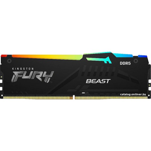 Оперативная память Kingston Fury Beast RGB 8Gb 6000MHz DDR5 DIMM, CL40, 1.25v, KF560C40BBA-8