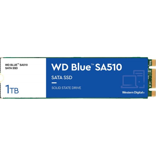 Твердотельный накопитель SSD1000GB SSD WD BLUE SA510 3D NAND M.2 SATA R560Mb/s W520MB/s WDS100T3B0B